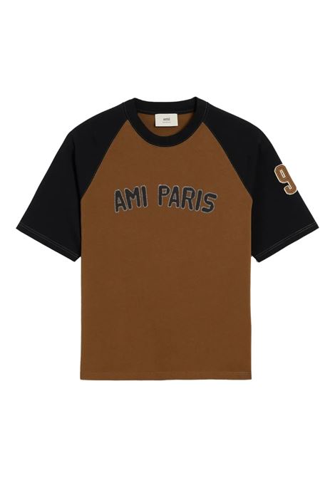 logo t-shirt man hazelnut AMI PARIS | HTS350.7262162